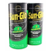 Twin Pack of Sun-Glo #4 Speed Yellow Bear Shuffleboard Powder Wax