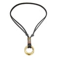 thumbnail image 3 of Collar colgante retro de los hombres,Anillos colgantes de doble círculo,Collar de dos círculos con colgante vintage,Collar con colgante de cuerda de cuero de doble círculo,Collar de 2 Fernando  Collar colgante retro de los hombres, 3 of 8