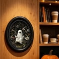 thumbnail image 6 of Framed Vintage Library Ghost Wall Art - Halloween Picture Decor, Cute Ghost Print, Halloween Wall Decor for Living Room Bedroom Home Office, 6 of 7