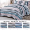 thumbnail image 2 of Juego de edredón WONGS BEDDING Boho Super King Size, azul, 3 piezas, 2 of 8