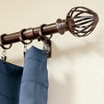 thumbnail image 4 of Lumino 1" Plated Oil Rubbed Bronze Regis Cage Adjustable Single Curtain Rod Set 42"-120", 4 of 5