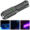 thumbnail image 6 of Yucurem 395nm Uv Flashlight Usb Rechargeable Blacklight Flashlight for Pet Urine Stain Camping Lamp (black), 6 of 10
