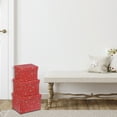 thumbnail image 2 of Nichoirs Rectangulaires (Flocon De Neige Sur Fond Rouge) (Lot De 3), 2 of 3