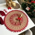 thumbnail image 2 of Upgraded Christmas Placemats Round Woven Placemats Snowflake Reindeer Table Mats Red Scrubbish Prevents Placemats For Holiday Kitchen Tables H, 2 of 7