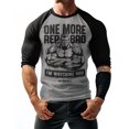 thumbnail image 2 of GYMISH RAGLAN One More Rep Bro! Workout Gym T-Shirt – Funny Gym Shirt for Men, Men's Fitness Tee, Weightlifting & Bodybuilding Apparel, 2 of 6
