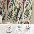 thumbnail image 6 of Farmhouse Parrots Semi Sheer Curtains Drapes for Living Room,Bedroom,French Doors Window 84 Inches Long,Spring Summer Botanical Leaves Burlap Rod Pocket Chiffon Curtain Drapery Voile Draperies Panel, 6 of 8