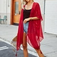 thumbnail image 2 of Women's Cardigan Cover Ups Crochet Open Front Beach Bikini Coverup Swimsuits, 2 of 6