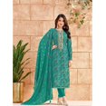 thumbnail image 2 of Pakistani Indian Designer Stitched Plazzo Pant Shalwar Kameez Dress ( Sky Blue, 7XL - 56 ), 2 of 3