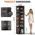 thumbnail image 5 of Ktaxon 7-Tier Rotating Shoe Rack Tower,  Free Standing 360° Revolving  Organizer, 28 Pairs of Shoes/ Bag, Black, 5 of 17