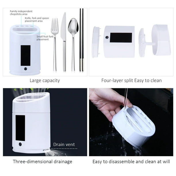 UV Sterilization Kitchen Cutlery Holder Chopsticks Tube