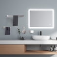 thumbnail image 3 of 4 - Piece Stainless Steel Bathroom Towel Rack Set Wall Mount, 3 of 10