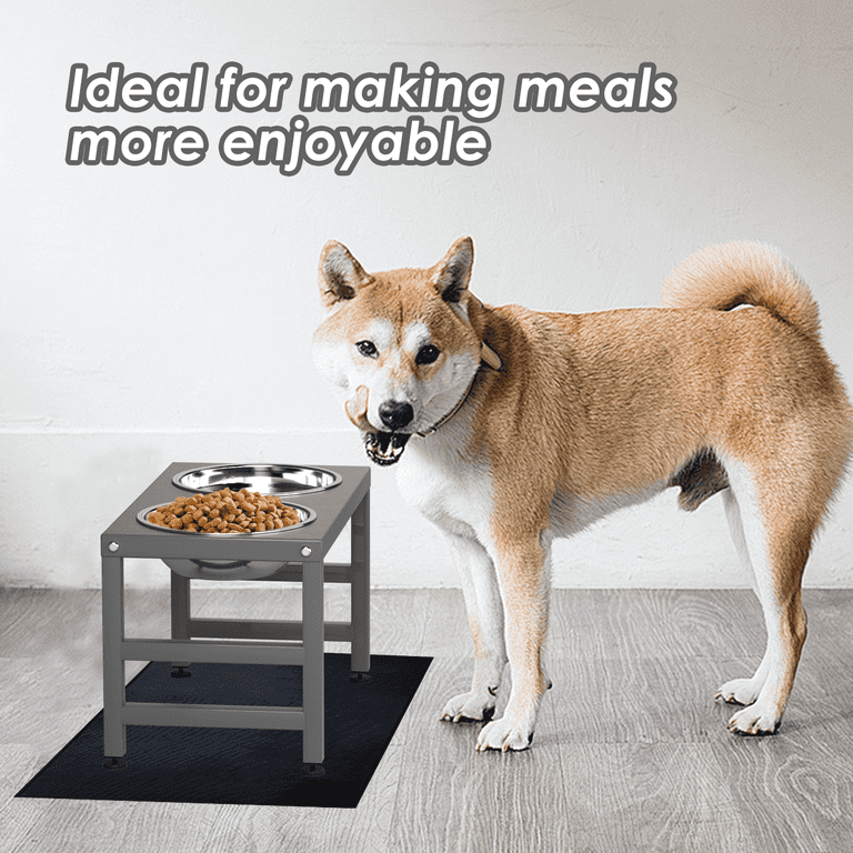 SHAINFUN Elevated Dog Feeder with 2 Stainless Steel Bowls, 10 in photo 6