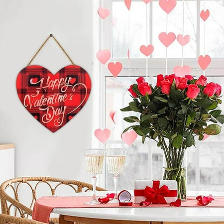 

SKBEY Hearts With A Heart Shaped Wooden Door Hanging – A Must Have Valentine S Day Decoration Doll Chandelier Hooks for Antique Stained Glass Window Panel Bead Garland Christmas Decorations Hamster
