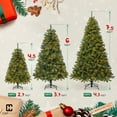 thumbnail image 3 of CAPHAUS 4.5 Feet Premium Full Artificial Pre-lit Christmas Tree w/ 398 Branch Tips Pre-Hinged & Foldable Stand, Holiday Fake Xmas Tree w/ 200 LED Lights for Indoor, Office, Party Decoration, 3 of 9