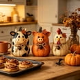 thumbnail image 4 of Farm Animal Pumpkin Figurines - Fall Figurines for Thanksgiving Table Decor, Fall Shelf Decor & Primitive, Cow Decor for Home Halloween Harvest Indoor Shelf Bookshelf Table Windowsill, 4 of 9