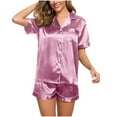 YODETEY Women's Summer Pajamas Sets Clearance Loose Casual Half VNeck