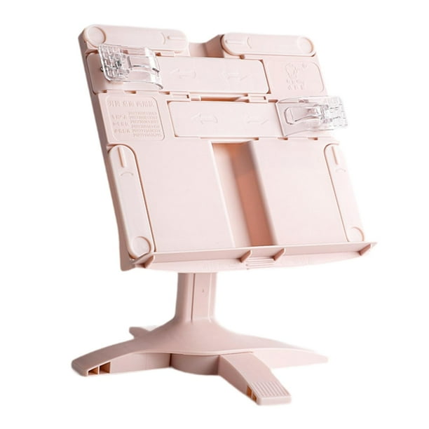 Atril para lectura, resistente y plegable, para oficina, cocina y revistas Rosa