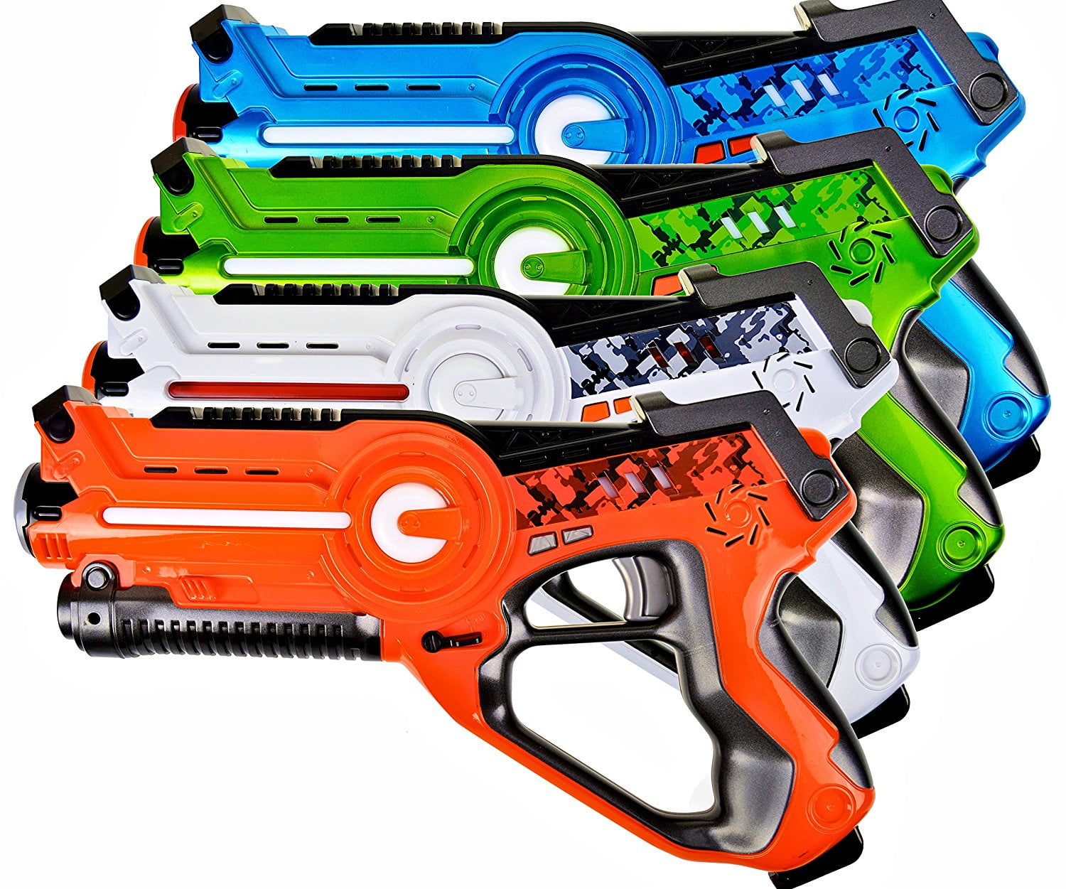 dynasty toys laser tag set and carrying case for kids multiplayer 4 pack