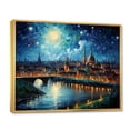 thumbnail image 2 of Designart "Starry Night in Paris A Masterpiece III" Architecture Floater Framed Wall Art Print, 2 of 7