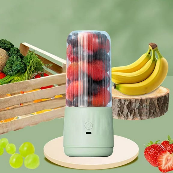 FHBVT Portable Compact Blender Mini Juicer with Six Stainless Steel Blades USB Rechargeable Battery for Smoothies, Juices, Ice Cream and Shakes, Perfect for Travel Outdoor Adventures and Office Use