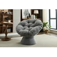 thumbnail image 5 of Oversized Swivel Accent Chair with Soft Thick Chenille Cushion, 360 Swivel Barrel Chair, for Living, Bedroom, Reading Room, Lounge, Dark Grey, 5 of 9