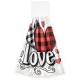 thumbnail image 7 of Haosy 2 Pack Kitchen Wash Cloths with Hanging Loops Absorbent Absorbent Quick Drying Hand Towels, Love Checkered Heart, 7 of 7
