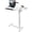 White, variant on Adjustable Overbed Bedside Table with Wheels, Standing Desk with Anti-Slip Strips,Tabletop Tilts 60° and has a Drawer,Movable Laptop Desk Hospital Home Use(Black)