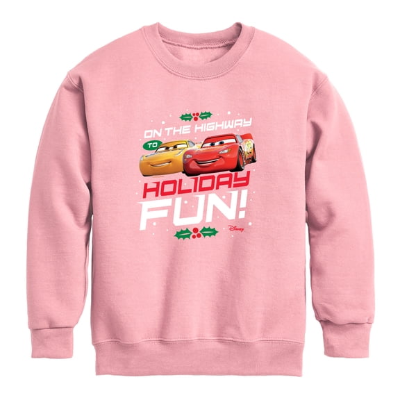 Cars - On The Highway To Holiday Fun Graphic Fleece Sweatshirt