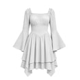 thumbnail image 2 of Gothic Medieval dress for women Plus Size Halloween Dresses Square Neck long sleeve Witch Cosplay Dress, 2 of 9