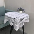thumbnail image 3 of Cotton Handmade Crochet Square Tablecloth Doilies Lace Table Covers, 3 of 5