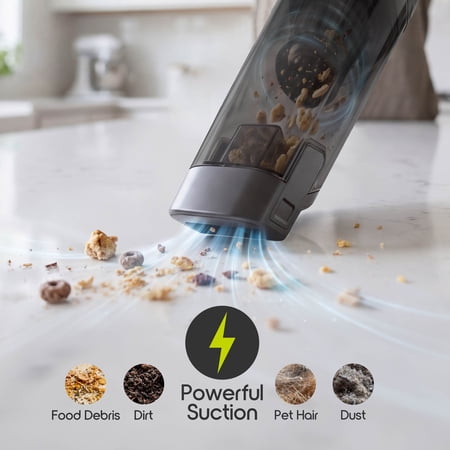 IONVAC POWERMAX HANDHELD CORDLESS VACUUM, MULTI-SURFACE LIGHTWEIGHT PORTABLE VACUUM CLEANER WITH USB-CHARGING, MODEL #8819
