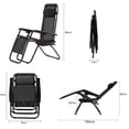 thumbnail image 3 of Silla Camastro CJR Reclinable Gravedad 0 Plegable Jardin Playa negro, 3 of 9