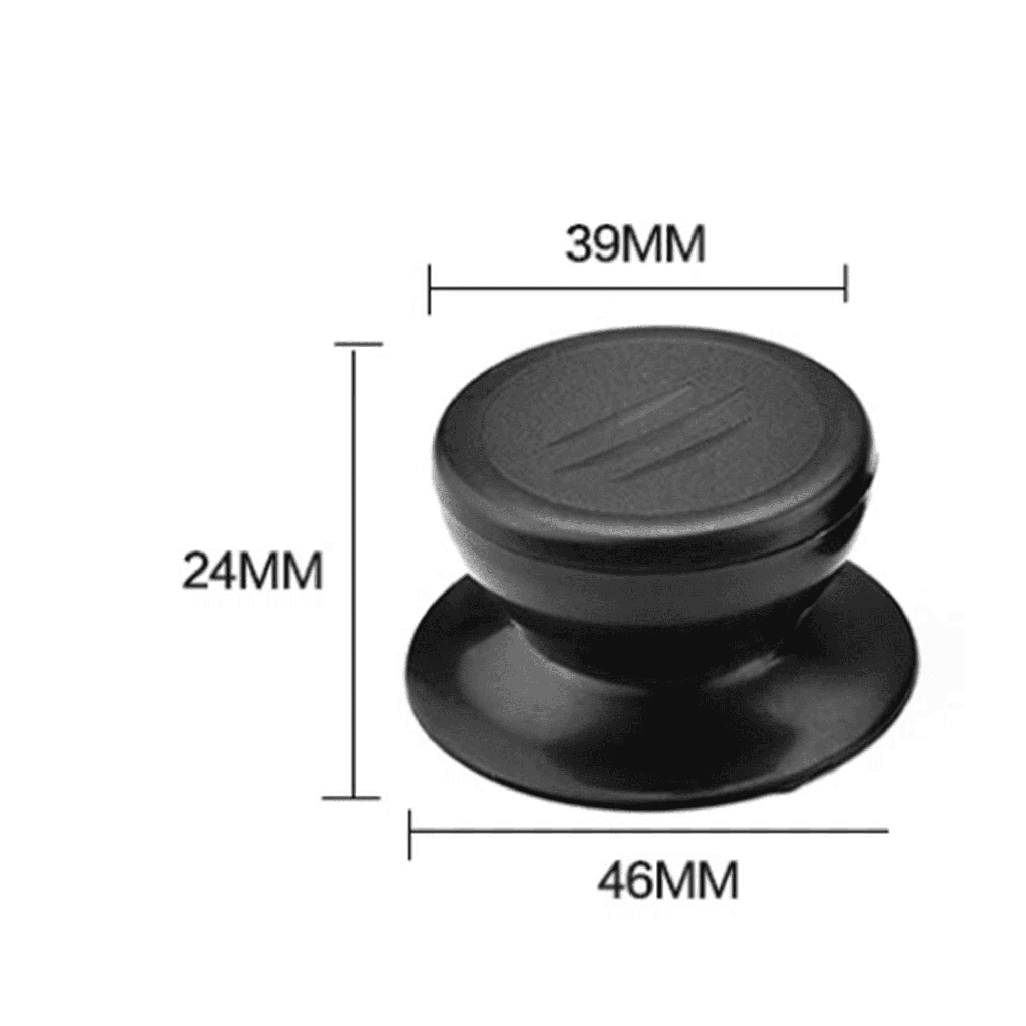 Lot De 4 Boutons De Couvercle Universels - Poignée Remplacement Pour Casseroles, Bouilloires - Noir