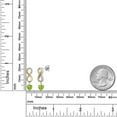 thumbnail image 6 of Gem Stone King 925 Silver and 10K Yellow Gold Green Peridot and Lab Grown Diamond Dangle Earrings for Women | 1.06 Cttw | Gemstone August Birthstone | Heart Shape 5MM, 6 of 6