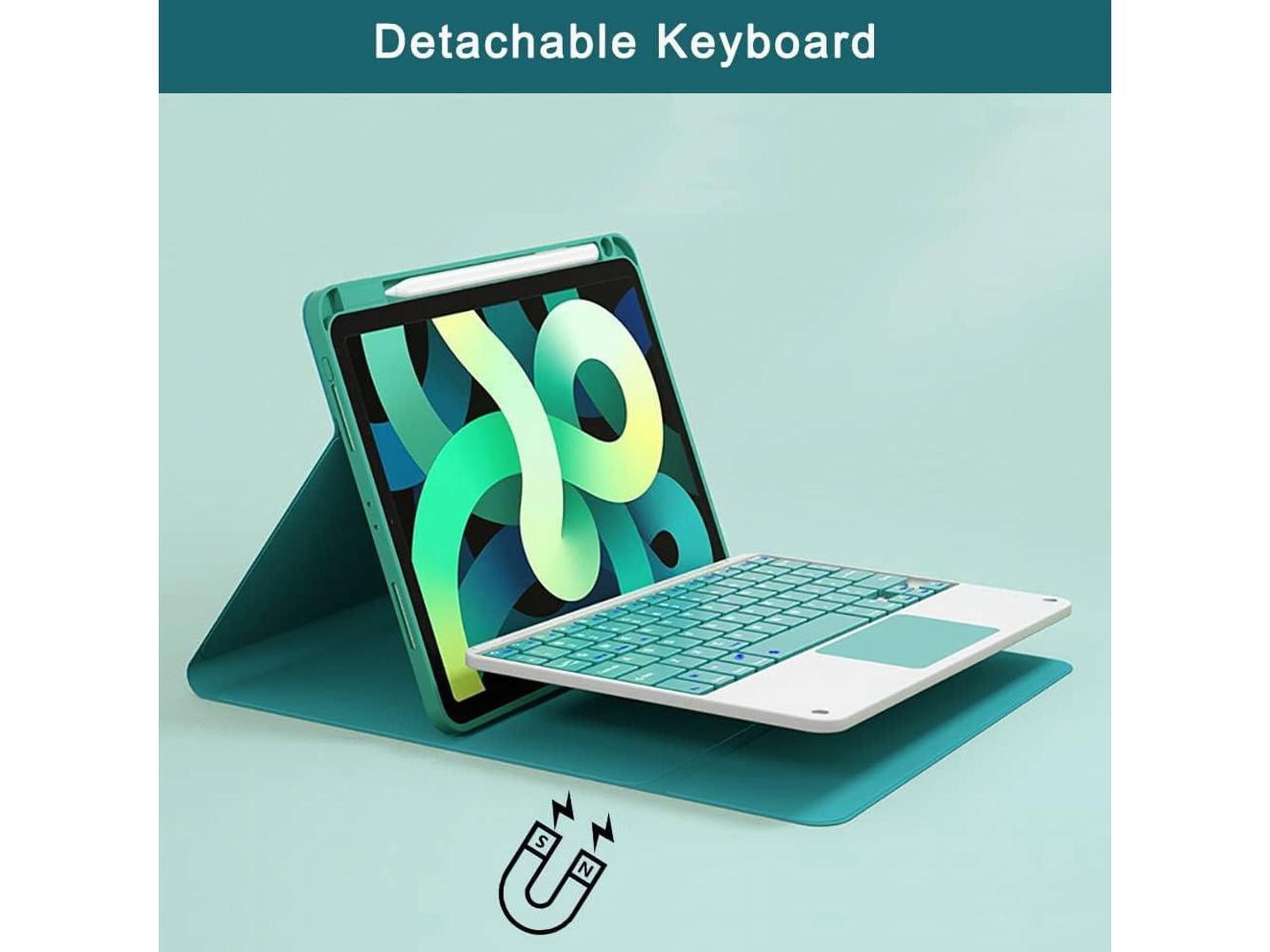 Touchpad Keyboard Case for iPad 10.2 inch 9th 8th 7th 2021/2020/2019, iPad Pro 10.5 inch/iPad Air 3 10.5, Smart Stand Cover with Detachable Wireless Magnetic Keyboard, Pencil Holder