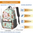 thumbnail image 3 of Highland Cow and Rose Print 17" Waterproof Oxford School Backpacks for Teens, S-Shape Padded Straps, for School, Travel, Hiking, Camping, 3 of 3