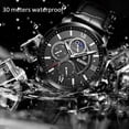 thumbnail image 4 of Reloj LIGE Reloj para hombre de moda resistente al agua y luminoso completamente negro, 4 of 5