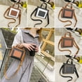 thumbnail image 2 of Women Handbag Large Capacity Contrast Color Buckle Closure Portable Handle Detachable Strap Daily Collocation Multi Purpose Women Faux Leather Tote Purpose Handbag Fashion Accessories, 2 of 11