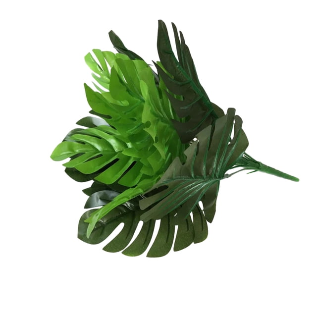 Inteprter Hoja artificial realista para interior, oficina, sala de estar, hojas falsas portátiles, decoración de centro de para fiesta de boda Decoración del hogar