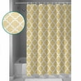 thumbnail image 3 of Yellow Moroccon Shower Curtains for Bathroom Waterproof Fabric Bath Curtains Decor Bath Tub Curtain Farmhouse Minimalist Ethnic Geometric Decorative Shower Curtain Sets with 12 Hooks, 72x72 Inch, 3 of 6