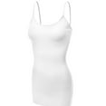 thumbnail image 2 of Women & Juniors Basic Layering Built in Bra Spaghetti Strap Long Cami Top Tank, 2 of 5