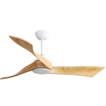 

Sofucor 52 Wood Ceiling Fan with Remote 6 wind speeds 3 Blades with Reverse Airflow White