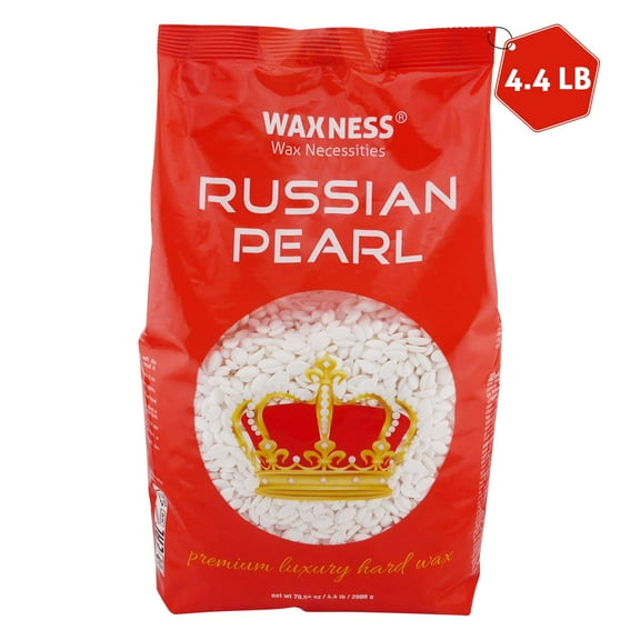 Waxness Polymer Blend Premium Luxury Hard Wax Beads Russian Pearl 4.4 Lb / 2 Kg