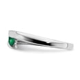 thumbnail image 4 of Auriga Fine Jewelry 14K White Gold Emerald 4-stone Ring for Women Size- 7, 4 of 6