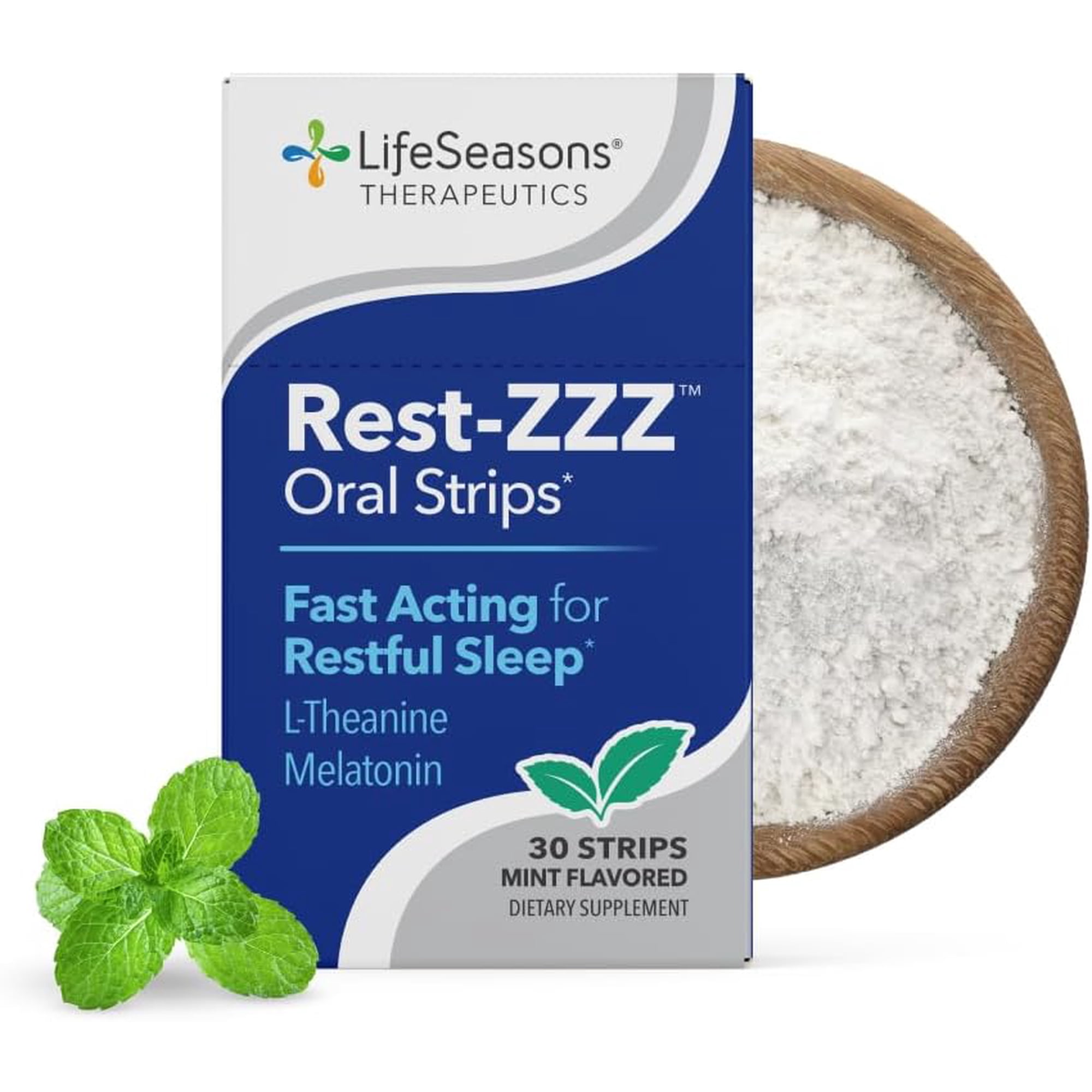 Life Seasons Rest-ZZZ Oral Strips - Powerful Sleep Support Supplement - Fall Asleep & Stay Asleep - Calms Nervous System - Naturally Ease Tension & Restlessness - 30 Strips