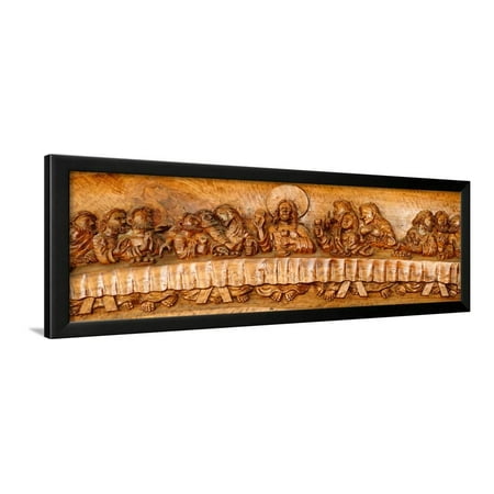 Last Supper Sculptures Carving On Wall Vigan Ilocos Sur Last Supper Sculptures Carving On Wall Vigan Ilocos Sur Philippines Framed Print Art