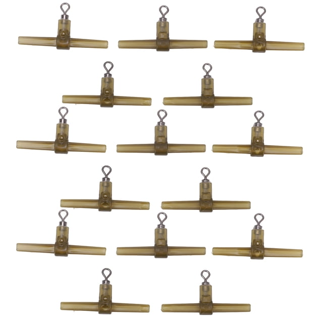 15PCS Anti Tangle Sleeves Side Bend with Swivel Carp Hook Link Carp Fishing Helicopter Rig