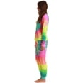 thumbnail image 2 of #followme Tie Dye 2 Piece Jogger Thermal Pajama Set for Women 6862-10575-XXL (Tie Dye Neon Swirl, Large), 2 of 3