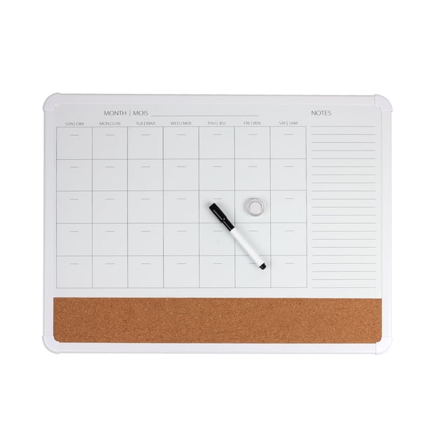 Pen+Gear, 17x23, Plastic White Frame Calendar Board