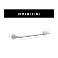 thumbnail image 2 of Delta ELD18-BN Eldren 18" Bath Towel Bar Brushed Nickel Finish, 2 of 2